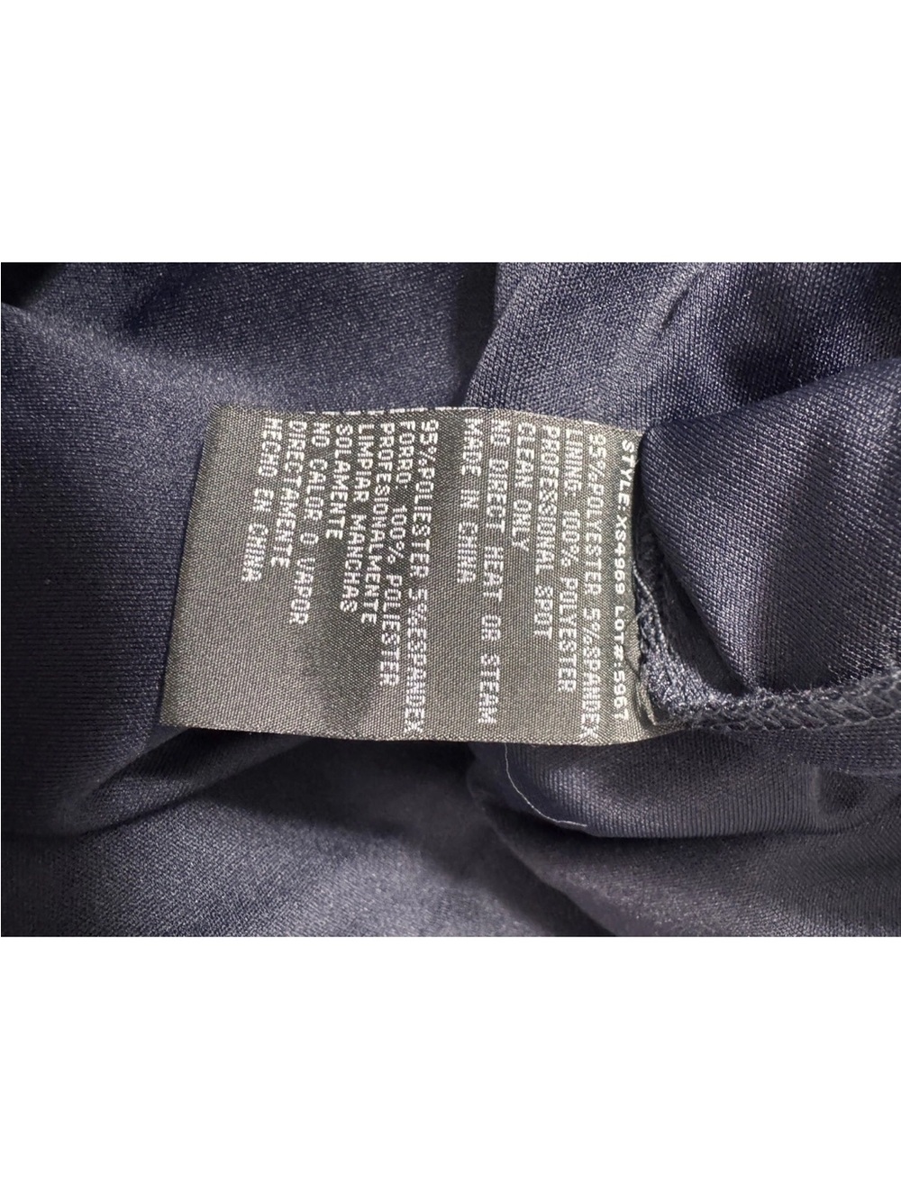 Xscape Evening Navy Beaded Halter Gown Maxi Dress Formal Evening Prom Size 12 - Picture 9 of 16